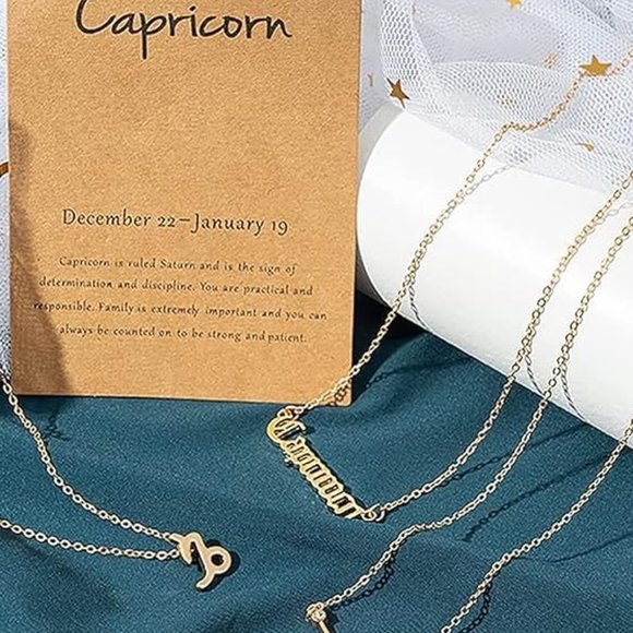 NWT Zodiac Necklace / Constellation Pendant  - CAPRICORN - Picture 2 of 4
